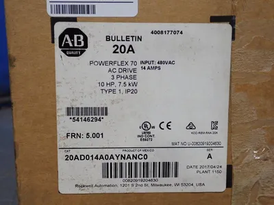 New | in-Stock 2017 ALLEN BRADLEY 20AD014A0AYNANC0 Variable Speed Drives Ohio US | HGR 24 #1133307