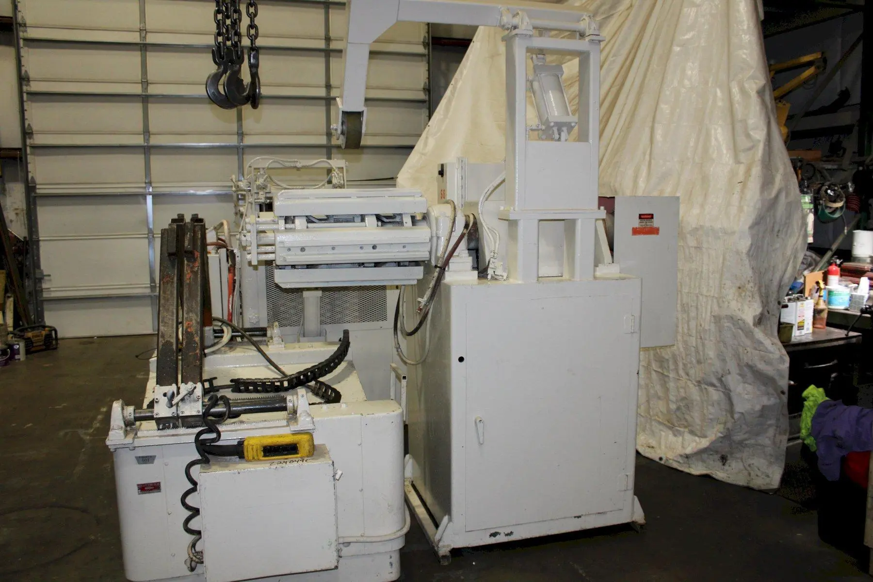 10,000 LB X 20" X .175" ROWE UNCOILER AND STRAIGHTENER WITH COIL CAR