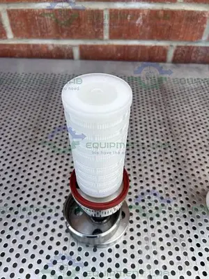 USED PALL MSS 4463 G08 H4 STAINLESS STEEL FILTER HOUSING W/ FILTER, 4" FLANGE FITTING