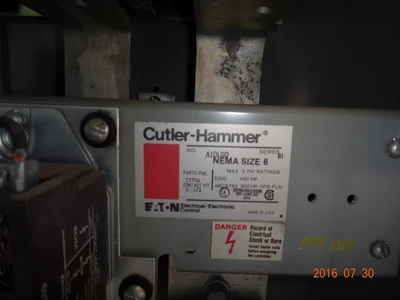 Cutler Hammer Size 8 full voltage starter
