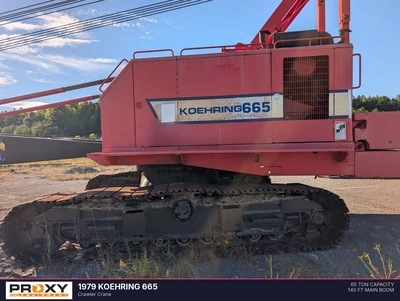 Used 1979 KOEHRING 665 Crawler Cranes Alabama US | Proxy Equipment #1567989