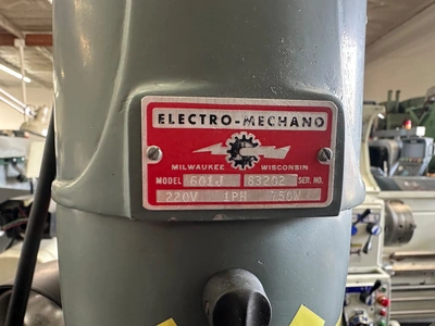 ELECTRO-MECHANO 601J DRILLS, HEAVY DUTY & SENSITIVE, VERTICAL, SINGLE SPINDLE | Wheeler Machinery Sales (4)