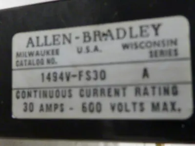 USED ALLEN BRADLEY 1494V-DS30 SER A