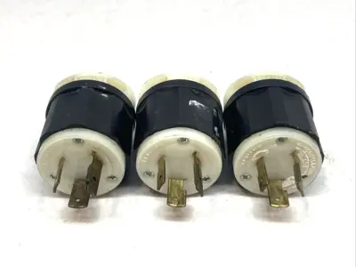 Used Leviton Twist-Locking Plug 20A 480V 2341 LOT OF 3 Bus Bars & Plugs Michigan US | Maverick Industrial Sales #1400806