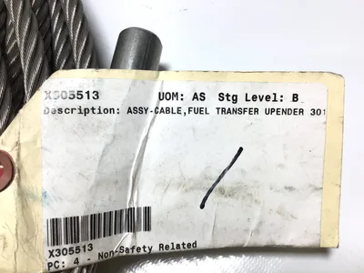 X305513 Assy Wire Cable Rope Fuel Transfer Upender 301