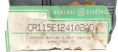 NEW GENERAL ELECTRIC CR115E124102AD GEARED ROTARY LIMIT SWITCH