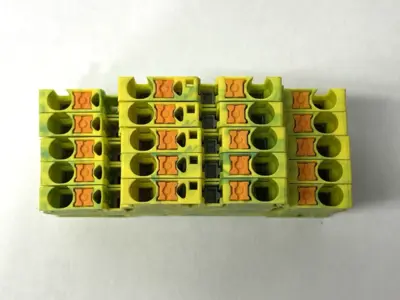 USED PHOENIX CONTACT PTTB 2,5-PE DOUBLE LEVEL TERMINAL BLOCK LOT OF 5