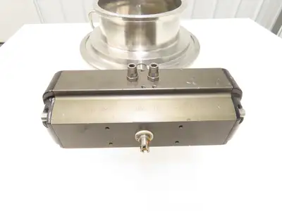 Bulling Metal Works 304-CCS Stainless Butterfly Valve 6" Tri-Clamp w/Actuator
