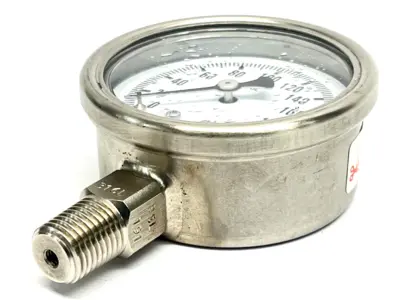 Bourdon 2.5" Stainless Steel Pressure Gauge 316L 200PSI - New Other