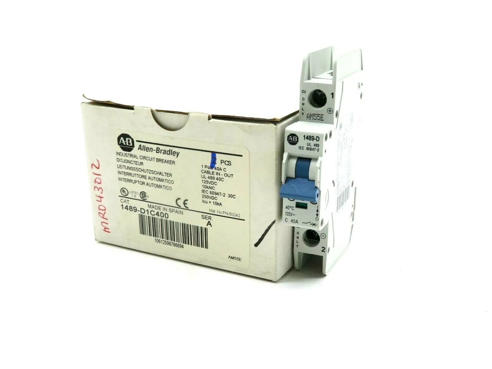 NEW ALLEN BRADLEY 1489-D1C400 CIRCUIT BREAKER SERIES A 1489D1C400