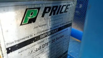 USED PRICE ENGINEERING 3 HP HYDRAULIC POWER PACK