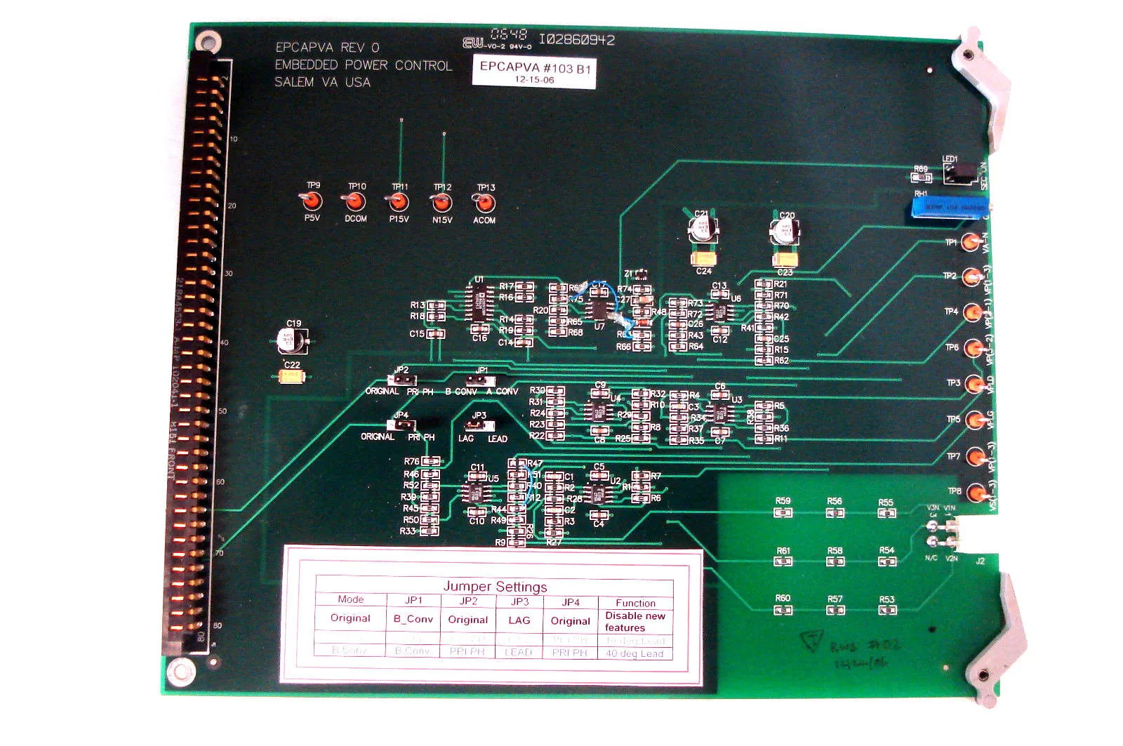 NEW EPCAPVA 103 B1 I02860942 REV. 0 BOARD