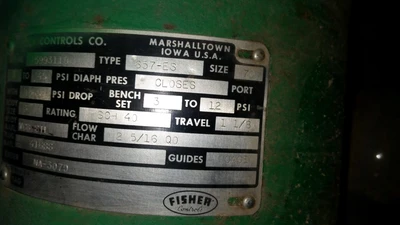 Fisher 3" SCH 40 Socket Weld Control Valve