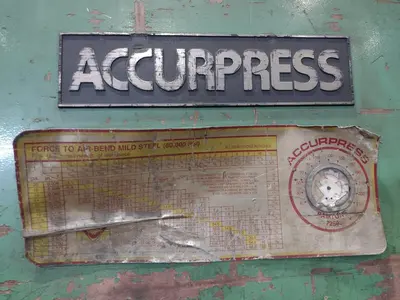 250 TON X 12' ACCURPRESS MODEL #725012 HYDRAULIC PRESS BRAKE: YOBRO #24251