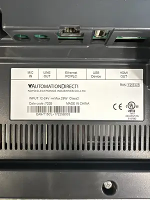 AUTOMATION DIRECT EA9-T15CL+17225B033 TOUCH SCREEN (2F-1)