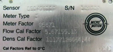 NEW MICRO MOTION DS040S119 MASS FLOW SENSOR