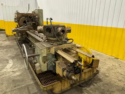 12.5" HOLLOW SPINDLE WARNER & SWASEY MODEL 4A (M-3580) SQUARE HEAD & 12' EXTENDED BED TURRET LATHE: YOBRO #24423