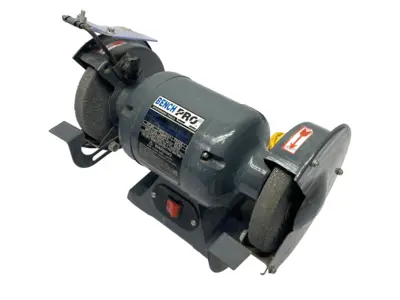 USED BENCH PRO ELECTRIC BENCH GRINDER 6" 3450RPM DAMAGED & MISSING EYE SHIELDS