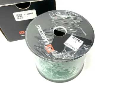 USED LABELTAC PRO MODEL HIGH PERFORMANCE 10 YEAR VINYL LABEL, GREEN, 4"