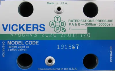 REFURBISHED VICKERS KFDG4V3-2C20N-ZMU1H720 CONTROL VALVE 191567