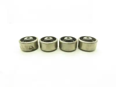 Bassick 2G195 Cast Iron Steel Caster Wheel 4"Dia 1.9"W 1/2" Bore  Lot of 4