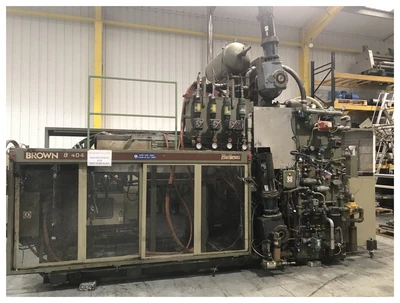40" Brown model B4042 thermoforming line with , B4042 former and T340 trim press. New 1996