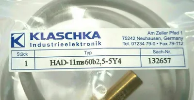 NEW KLASCHKA HAD11M-S60B2,5-5Y4 SENSOR HAD11MS60B255Y4