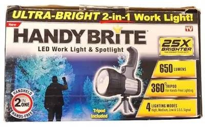 HANDY BRITE  | Handy Brite 650 Lm LED Battery Handheld Work Light with Tripod