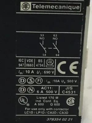 USED TELEMECANIQUE LA1DN20