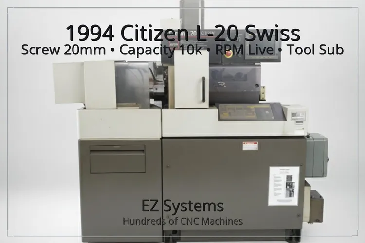 Used 1994 CITIZEN CINCOM L20 Swiss Type Automatic Screw Machines Washington US | [EZ] EZ Systems #1291580