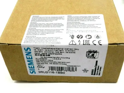 NEW SIEMENS 3RU2116-1BB0 OVERLOAD RELAY 3RU21161BB0