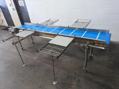 Custom 10' Conveyor with Removable Packaging Tables