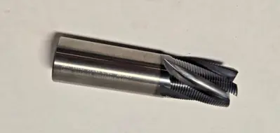 Solid Carbide Rougher End Mill 1" Shank 5 Flutes 4" Length