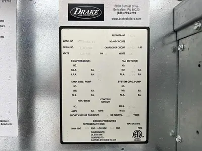 NEW 2019 DRAKE CS150S3-14 AIR COOLED CONDENSER SINGLE CIRCUIT  150,000 BTU