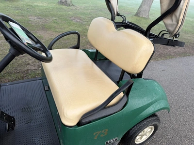 (1) 2019 E-Z-Go EFI golf cart with a Kawasaki gas engine, model 657061G01, includes canopy, fold-dow...