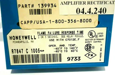 USED HONEYWELL R7847C-1005 FLAME AMPLIFIER MODULE R7847C1005