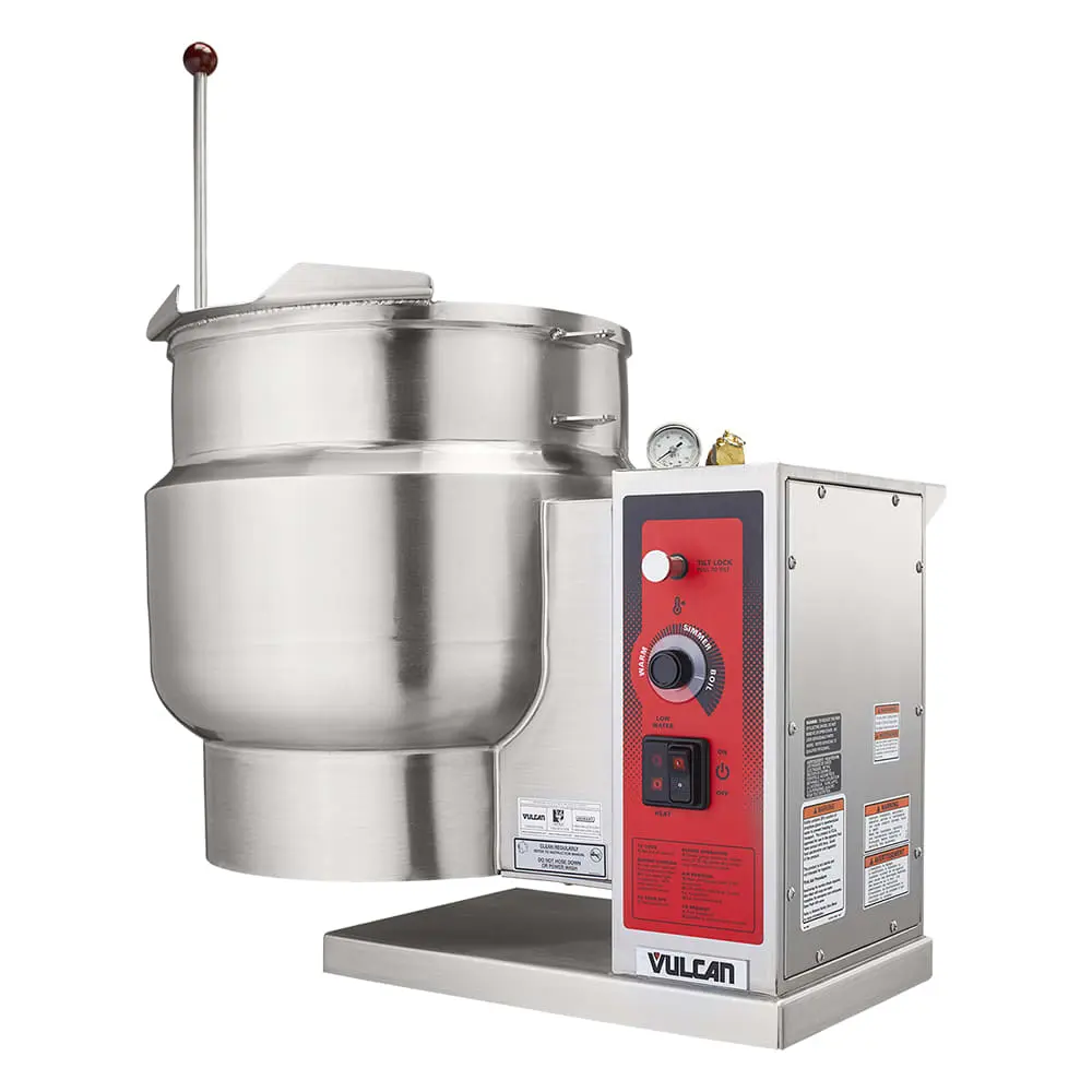 Vulcan K12ETT 12 Gal. Steam Kettle - Manual Tilt, 2/3 Jacket, 208v/1ph