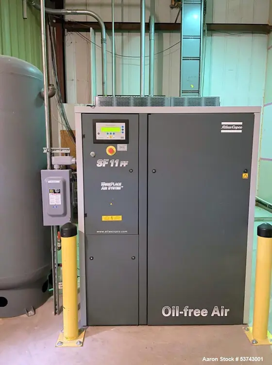 Used ATLAS COPCO SF-11 Rotary Screw & Sliding Vane Air Compressors Illinois US | Aaron Equipment #84103
