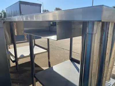 Used Falcon Restaurant Supply Used 85" Stainless Steel Drink Station with Ice Bin and Cup Dispensers - SS270 Underbar Equipment Illinois US | Falcon Restaurant Supply #1375887