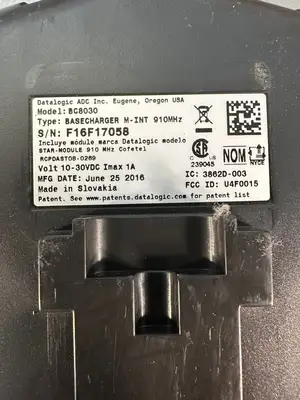 DataLogic BC-8030 BaseCharger M-Int 910Mhz 10-30Vdc Imax 1A (6.3.3)