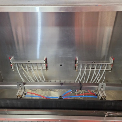 Used Accutek 10-Head Bottling Line Rinser, Filler, Capper, Sleeve Labeler & Bottle Warmer Liquid Fillers South Carolina US | Elite Machine #1224932