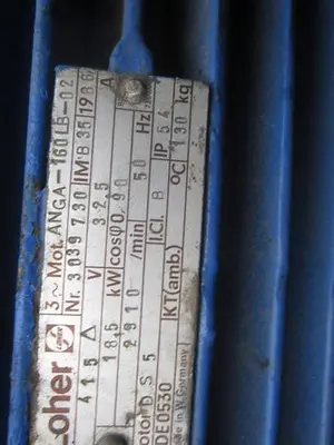 Pump, Centrif., 18.5 kW, C/st, Ritz, Mdl 50-250 3" #S739829