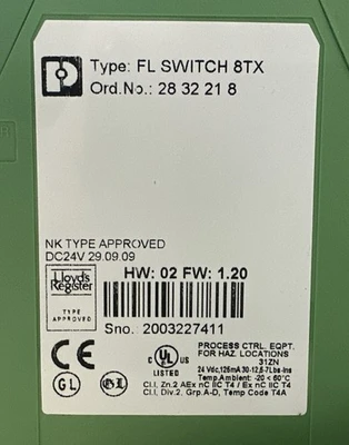 Used Phoenix Contact 2832218 PLC Ethernet Equipment Indiana US | J&J Industrial Supply #520233