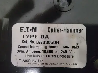Used EATON CUTLER-HAMMER BAB3050H Switchgears British Columbia CA | Lenmark #367187