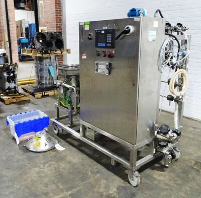 Westfalia CSC 6-06-076 hydro-hermetic clarifier skid, 316L SS.