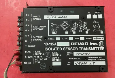DEVAR 18-115A ISOLATED SENSOR TRANSMITTER 5B
