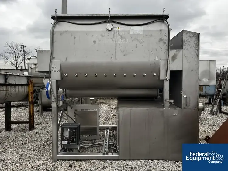 Used Weiler & Co, Inc. 220 Cu Ft Weiler Provisur Dual Shaft Paddle Mixer, Model M12900, S/S Paddle Mixers Ohio US | Federal Equipment Company #470564