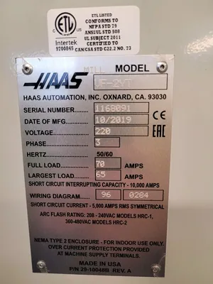2019 HAAS VF-2YT Vertical Machining Centers | T.R. Wigglesworth Machinery Co. (12)