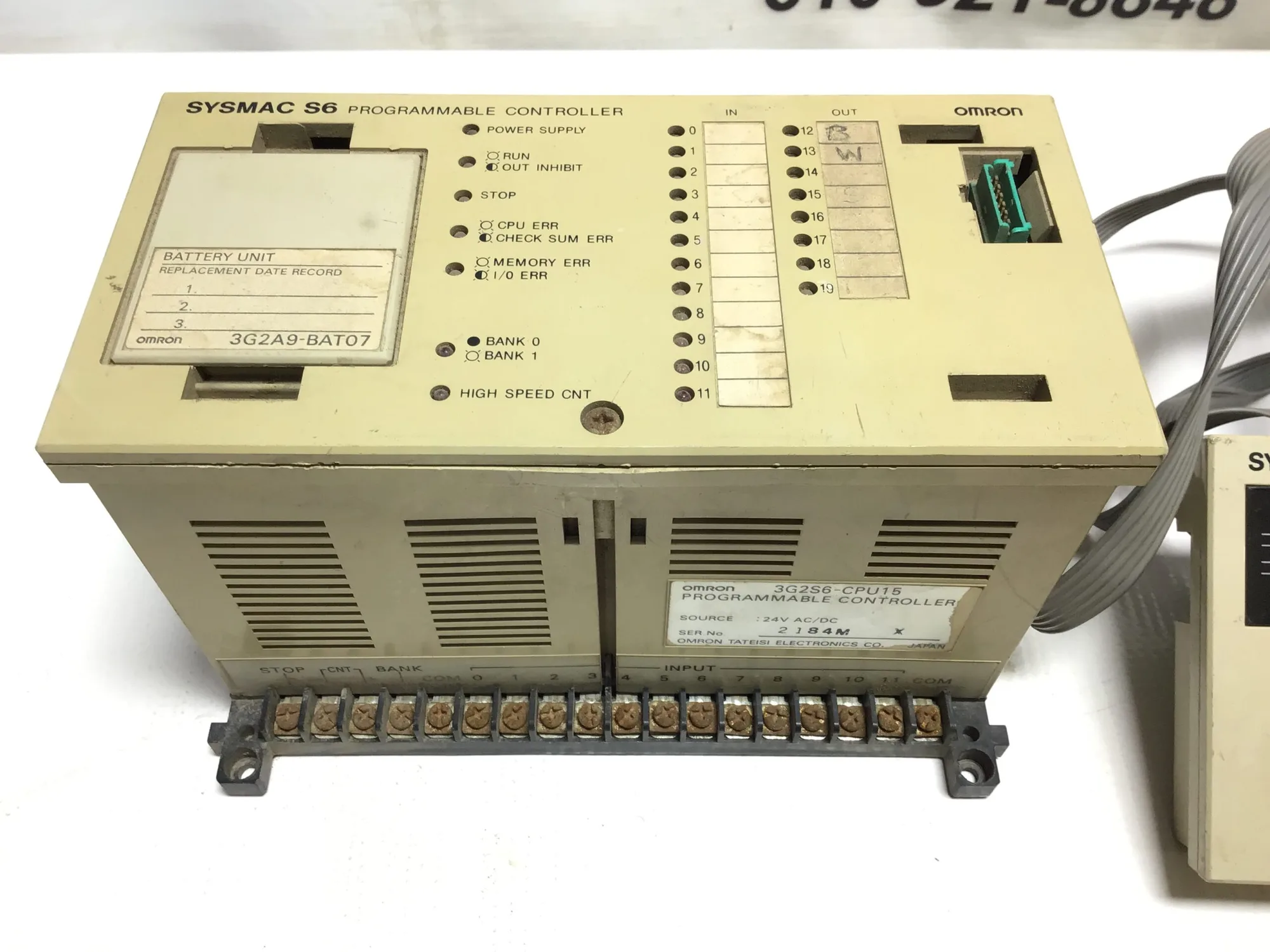 Omron 3G2S6-CPU15 Programmable Controller with Sysmac Pro16 Programming Console