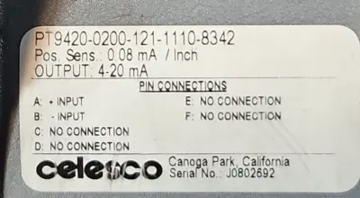 Celesco PT9420-0200-1110-8342 Digital Sensor Linear Position Transducer loc6D23